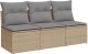 vidaXL vidaXL Sofa ogrodowa z poduszkami, 3-osobowa, beż, polirattan 2