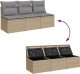 vidaXL vidaXL Sofa ogrodowa z poduszkami, 3-osobowa, beż, polirattan 9