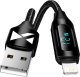 Wozinsky Kabel przewód do iPhone USB-A - Lightning z wyświetlaczem LED 2.4A 1m czarny Kabel przewód do iPhone USB-A - Lightning z wyświetlaczem LED 2.4A 1m czarny 1