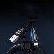 Wozinsky Kabel przewód do iPhone USB-A - Lightning z wyświetlaczem LED 2.4A 1m czarny Kabel przewód do iPhone USB-A - Lightning z wyświetlaczem LED 2.4A 1m czarny 2