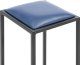 Royal Catering Stołek barowy hoker metalowy loft z tapicerką czarno niebieski - 2 szt. Stołek barowy hoker metalowy loft z tapicerką czarno niebieski - 2 szt. 2