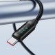 Wozinsky Kabel przewód USB-A - USB-C z wyświetlaczem LED 66W 6A 2m czarny Kabel przewód USB-A - USB-C z wyświetlaczem LED 66W 6A 2m czarny 7