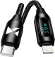 Wozinsky Kabel przewód do iPhone USB-C - Lightning z wyświetlaczem LED 36W 1m czarny Kabel przewód do iPhone USB-C - Lightning z wyświetlaczem LED 36W 1m czarny 1