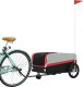 vidaXL Przyczepka rowerowa, czarno-czerwona, 45 kg, żelazo 2