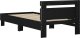 vidaXL Rama łóżka z wezgłowiem i LED, czarna, 90x200 cm 9