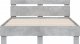 vidaXL Rama łóżka z wezgłowiem i LED, szarość betonu, 120x200 cm 7