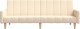 vidaXL Rozkładana kanapa 2-osobowa, kremowa, tapicerowana tkaniną 5