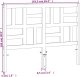 vidaXL Wezgłowie do łóżka, woskowy brąz, 160 cm, lite drewno sosnowe 9