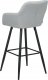 Beliani Zestaw 2 krzeseł barowych jasnoszary CASMALIA 5