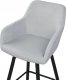 Beliani Zestaw 2 krzeseł barowych jasnoszary CASMALIA 6