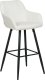 Beliani Zestaw 2 krzeseł barowych złamana biel CASMALIA 3