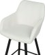 Beliani Zestaw 2 krzeseł barowych złamana biel CASMALIA 6