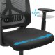 Krzesło biurowe Songmics Ergonomiczne biuro i krzesło biurkowe z podparciem lędźwiowym, obrotowe krzesło komputerowe z regulowanym zagłówkiem i podłokiet 3
