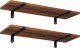 Songmics Półki ścienne Zestaw 2, 60 x 20 x 7 cm, pływające półki, dekoracyjne półki, styl retro, do sypialni salon korytarz kuchenny, mak 7