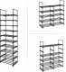 Songmics Stojak na buty, 10-poziomowy metalowy organizator buta, konfigurowalna konstrukcja, metalowa rama, stojak na oszczędzanie przest 11