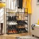 Songmics Stojak na buty, 10-poziomowy metalowy organizator buta, konfigurowalna konstrukcja, metalowa rama, stojak na oszczędzanie przest 16