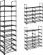 Songmics Stojak na buty, 10-poziomowy metalowy organizator buta, konfigurowalna konstrukcja, metalowa rama, stojak na oszczędzanie przest 42