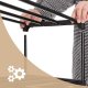 Songmics Stojak na buty, 10-poziomowy metalowy organizator buta, konfigurowalna konstrukcja, metalowa rama, stojak na oszczędzanie przest 44