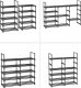 Songmics Stojak na buty, 10-poziomowy metalowy organizator buta, konfigurowalna konstrukcja, metalowa rama, stojak na oszczędzanie przest 46