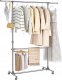 Songmics Stojak na ubrania, szary, (101-163) x 49 x (113-198) cm 11