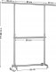 Songmics Stojak na ubrania, szary, (101-163) x 49 x (113-198) cm 4