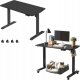 Songmics Zestaw wysokości biurka elektrycznego, stojak na biurko, podwójny silnik z hakiem, nieskończenie regulowany, funkcja pamięci, st 7