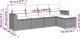vidaXL 5-częściowy zestaw wypoczynkowy do ogrodu, poduszki, czarny rattan PE 3