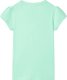 vidaXL Koszulka dziecięca z krótkimi rękawami, jasnozielona, 116 2