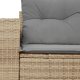vidaXL Sofa ogrodowa z poduszkami, 2-osobowa, beż, polirattan 6