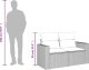 vidaXL Sofa ogrodowa z poduszkami, 2-osobowa, beż, polirattan 7
