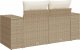 vidaXL Sofa ogrodowa z poduszkami, 2-osobowa, beż, polirattan 6