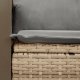 vidaXL Sofa ogrodowa z poduszkami, 2-osobowa, beż, polirattan 6