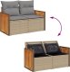 vidaXL Sofa ogrodowa z poduszkami, 2-osobowa, beż, polirattan 8