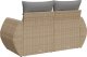 vidaXL Sofa ogrodowa z poduszkami, 2-osobowa, beż, polirattan 5