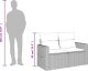 vidaXL Sofa ogrodowa z poduszkami, 2-osobowa, beż, polirattan 7