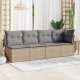 vidaXL Sofa ogrodowa z poduszkami, 4-osobowa, beż, polirattan 2