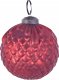 Beliani Zestaw 6 bombek szklanych czerwony ARGENTIN 5