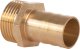 Geko Nypel mosiężny na wąż 19mm – gwint zewnętrzny 3/4" – na klucz (250) 2
