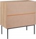 Beliani Komoda 3 szuflady fronty rattanowe jasne drewno PASCO 4