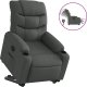 vidaXL vidaXL Podnoszony fotel masujący, elektryczny, rozkładany, ciemnoszary 2