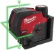 Milwaukee MILWAUKEE.PLANE LASER M12CLLP-30 1C + GREEN PIPE 38m 1x3.0Ah 2