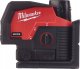 Milwaukee MILWAUKEE.PLANE LASER M12CLLP-30 1C + GREEN PIPE 38m 1x3.0Ah 3