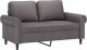 vidaXL 2-osobowa sofa, szary, 120 cm, sztuczna skóra 2