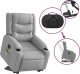 vidaXL Podnoszony fotel masujący, elektryczny, rozkładany, jasnoszary 10