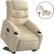 vidaXL Podnoszony fotel masujący, elektryczny, rozkładany, kremowy 2