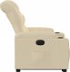 vidaXL Podnoszony fotel masujący, elektryczny, rozkładany, kremowy 9