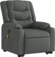 vidaXL Podnoszony fotel masujący, rozkładany, ciemnoszary, tkanina 3