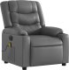 vidaXL Rozkładany fotel masujący, elektryczny, szary, sztuczna skóra 3