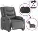 vidaXL Rozkładany fotel masujący, elektryczny, szary, sztuczna skóra 5