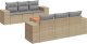 vidaXL 7-częściowy zestaw wypoczynkowy do ogrodu, z poduszkami, beżowy 2